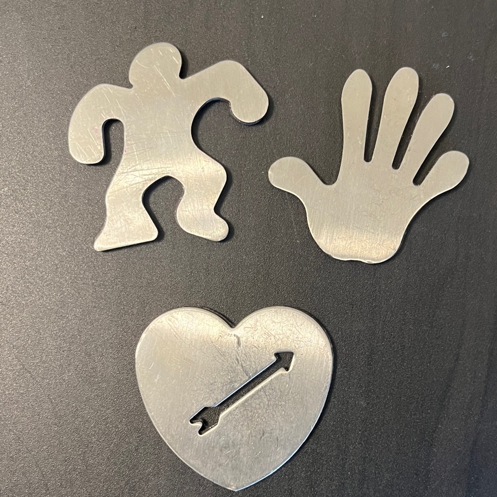 Silver Metal Magnet Set